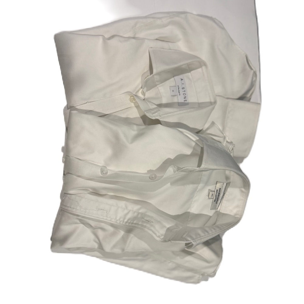 TO purple Crisp White Collared Shirt set of 2